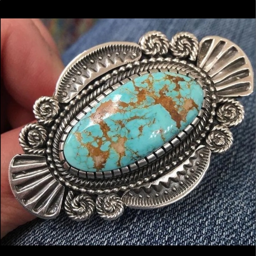 SOLD🔥Large Royston Turquoise Ring Adjustable